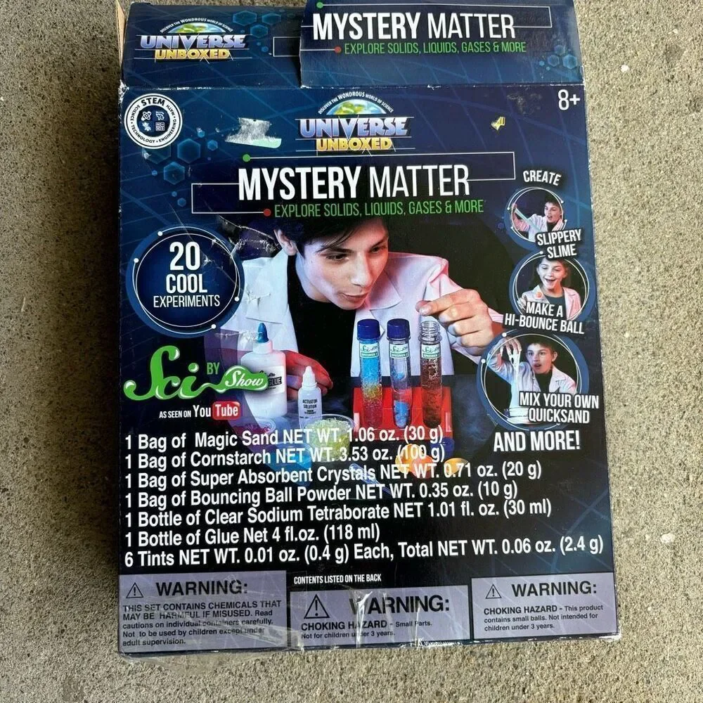 Universe Unboxed Mystery Matter Science Kit-Open Box-Complete